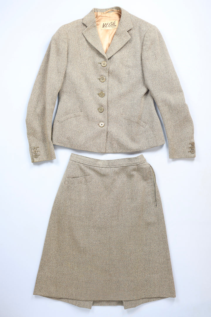 736. W.E Cole 1940's Two Piece Wool Suit