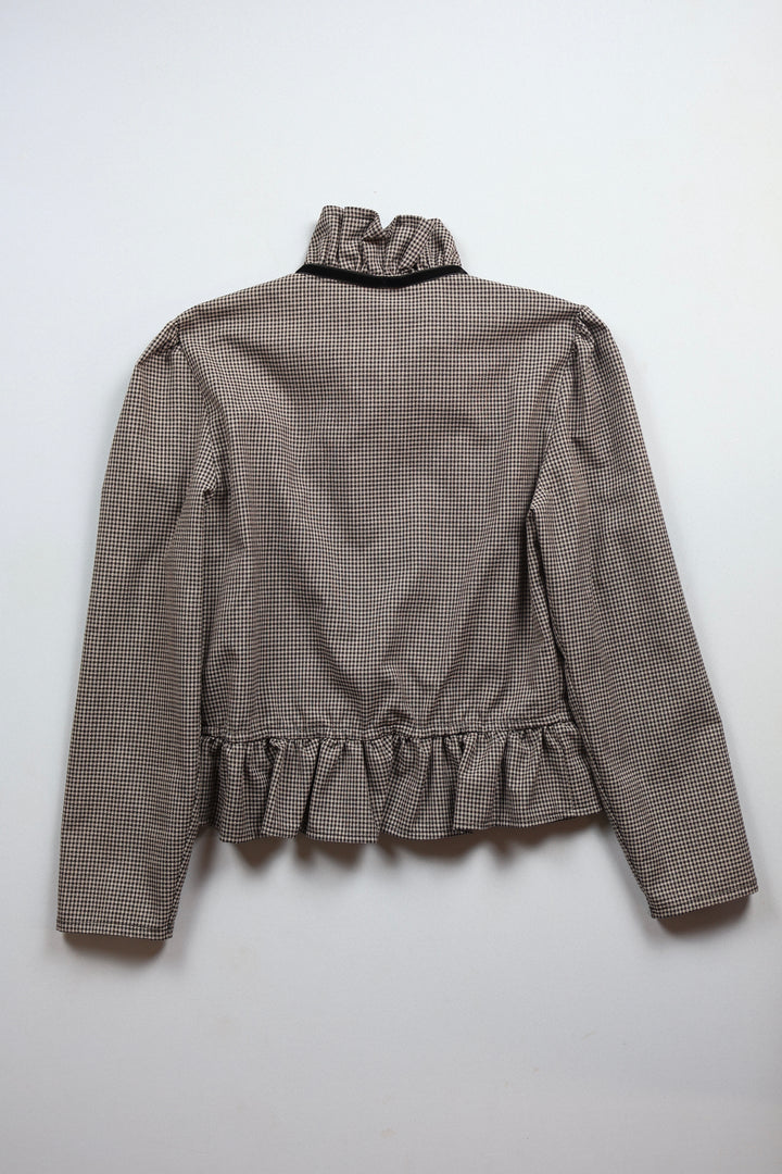 772. Fitted Check Blouse