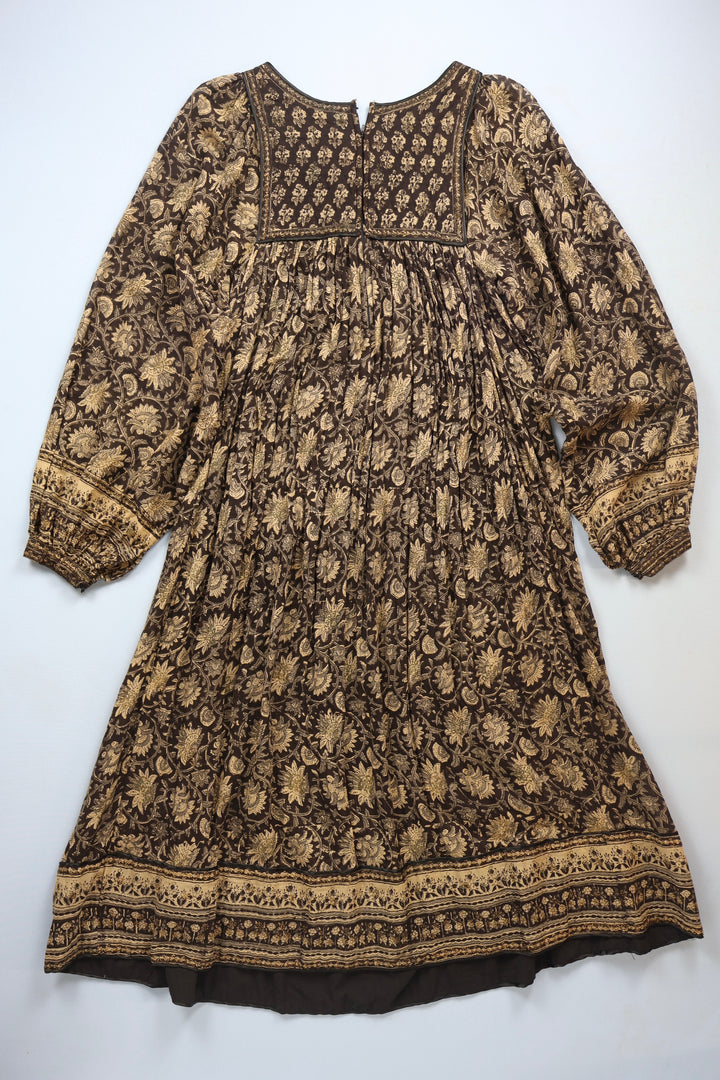 755. Phool Indian Cotton Dress with Block Print